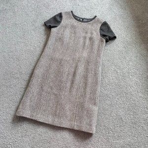 Talbots Luxurious Wool Shift Dress in Gray, Cream & Silver Winter US 6P  - J2165